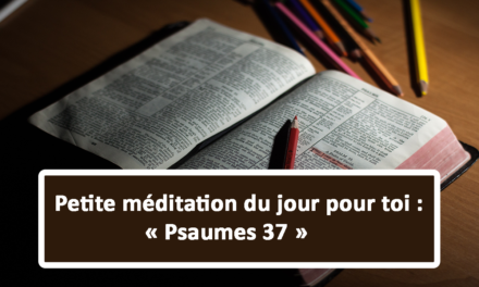 Petite méditation du jour pour toi : Psaumes 37 (20.06.21)