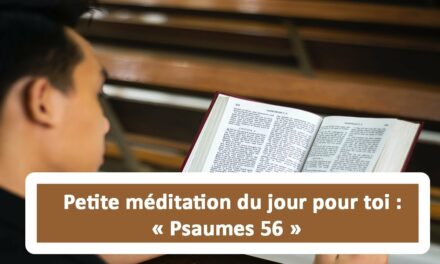 Petite méditation du jour pour toi : Psaumes 56 (En français) (22.07.21)